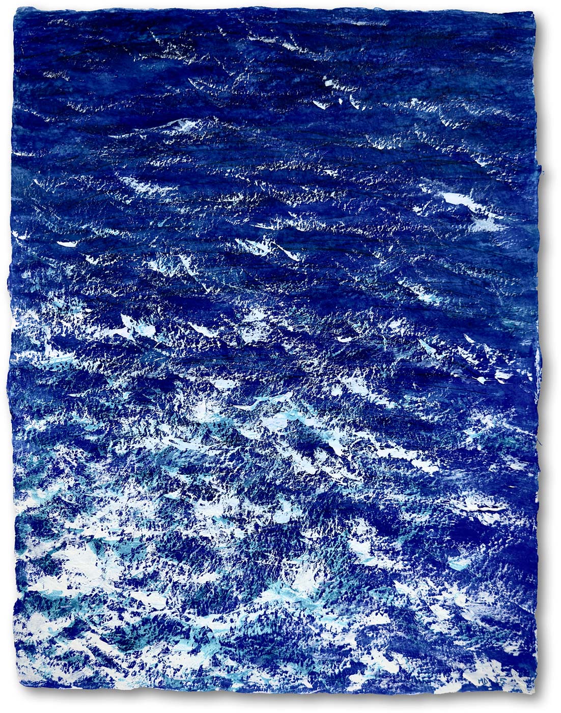 Marc Dubrule - Endless waves V, 2025 (Encre japonaise sur washi - 44,5x34cm)